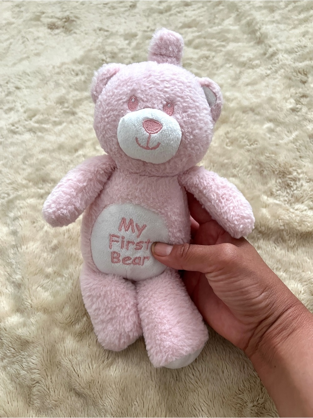 BABY BEAR Kid's "My First Bear" Pink Plushie